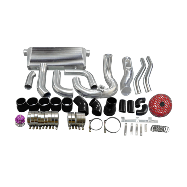 CXRacing Intercooler Piping Turbo Intake & Radiator Hard Pipe Kit Lexus SC300 Z30 2JZ-GTE VVT-i Single Top Mount Turbo Swap 92–00 - Lunaticsco