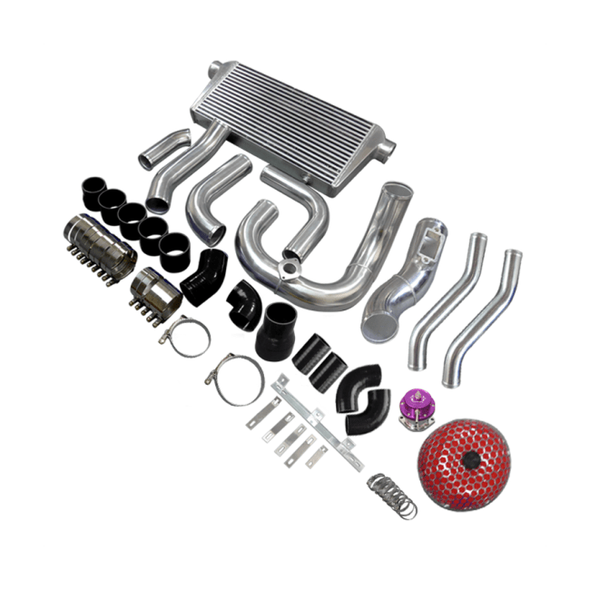 CXRacing Intercooler Piping Turbo Intake & Radiator Hard Pipe Kit Lexus SC300 Z30 2JZ-GTE VVT-i Single Top Mount Turbo Swap 92–00 - Lunaticsco