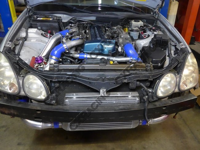 CXRacing Radiator Hard Pipe Kit For 2JZ - GTE Swap 98 - 05 Lexus GS300 - Lunaticsco