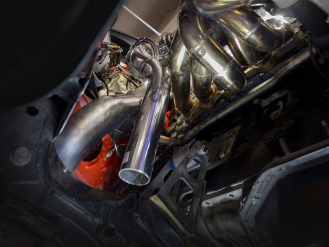 CXRacing Single Turbo Manifold Downpipe & Dump Tube Kit Subaru BRZ / FR-S 2JZ-GTE Swap T4 12+ - Lunaticsco