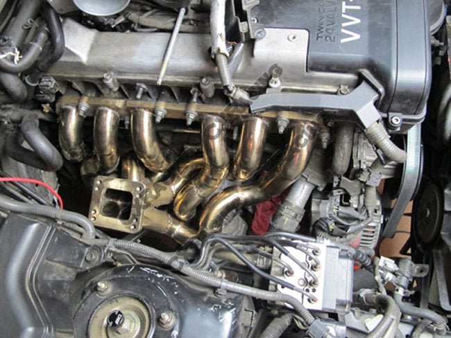 CXRacing T3/T4 Turbo Manifold & Downpipe Kit Lexus IS300 XE10 2JZ-GE NA-T 01–05 - Lunaticsco