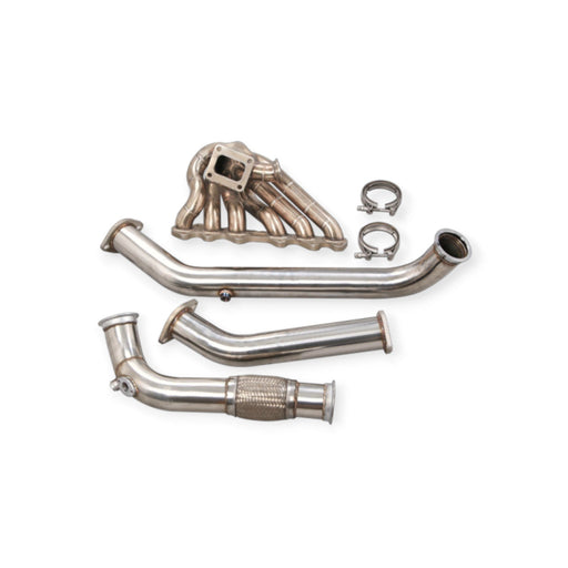 CXRacing Thick - Wall Single Turbo Manifold Downpipe Kit 97–05 Lexus GS300 2JZ - GTE - Lunaticsco