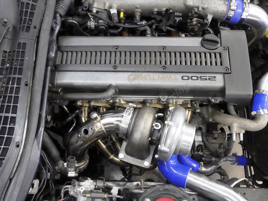 Turbo Labeled CXRacing Thickwall Top Mount Manifold 1JZ-GTE Non VVTI Single Turbo ...