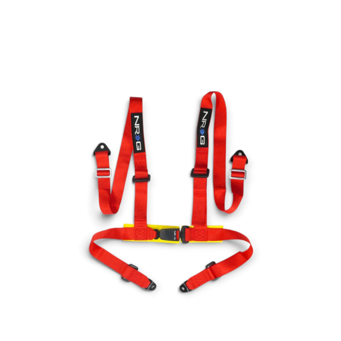 NRG 4 Point Seat Belt Harness / Buckle Lock- Red