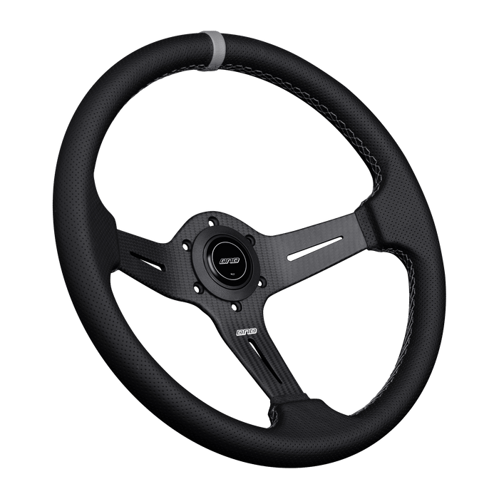 DND Performance Carbon Fiber Perforated Leather Race Wheel - Lunaticsco