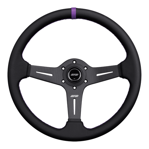 DND Performance Carbon Fiber Perforated Leather Race Wheel - Lunaticsco
