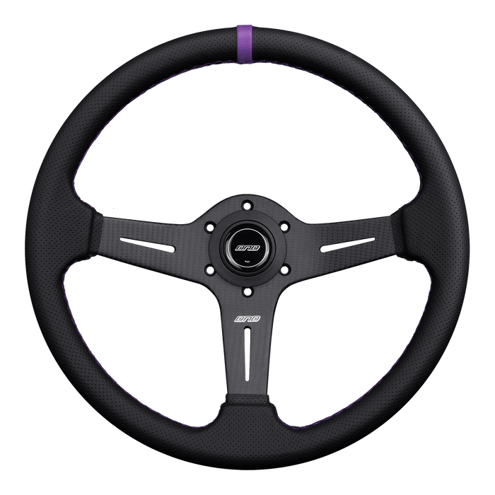 DND Performance Carbon Fiber Perforated Leather Race Wheel - Lunaticsco