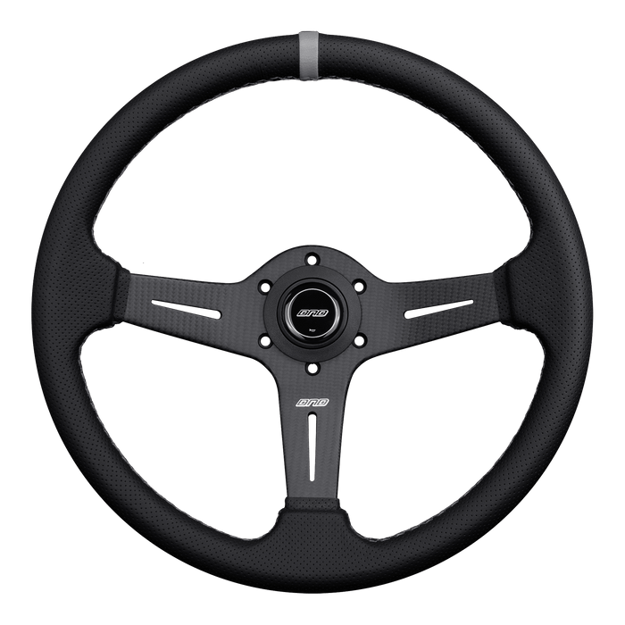 DND Performance Carbon Fiber Perforated Leather Race Wheel - Lunaticsco