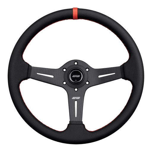 DND Performance Carbon Fiber Perforated Leather Race Wheel - Lunaticsco