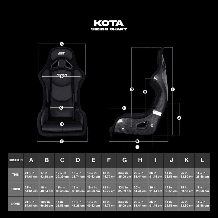 DND Performance KOTA FIA Fixed Back Racing Seat - Lunaticsco