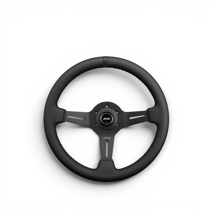 DND Performance Leather Race Wheel Steering Wheel 350mm 50mm Deep - Lunaticsco