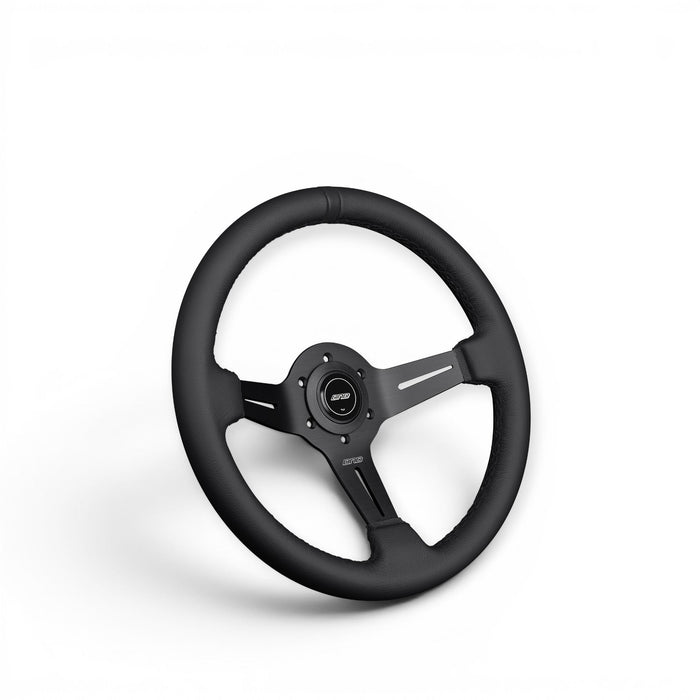 DND Performance Leather Race Wheel Steering Wheel 350mm 50mm Deep - Lunaticsco
