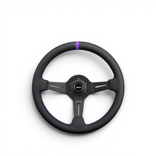 DND Performance Leather Race Wheel Steering Wheel 350mm 50mm Deep - Lunaticsco