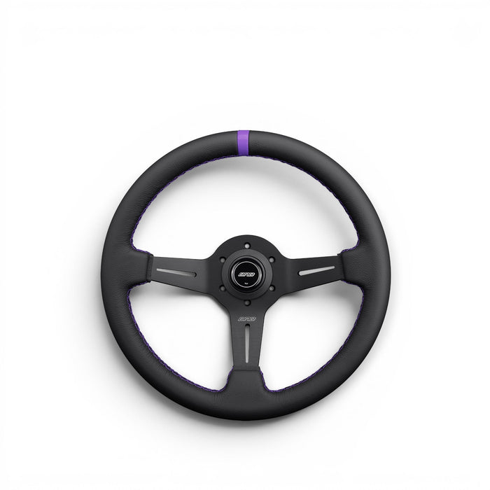 DND Performance Leather Race Wheel Steering Wheel 350mm 50mm Deep - Lunaticsco