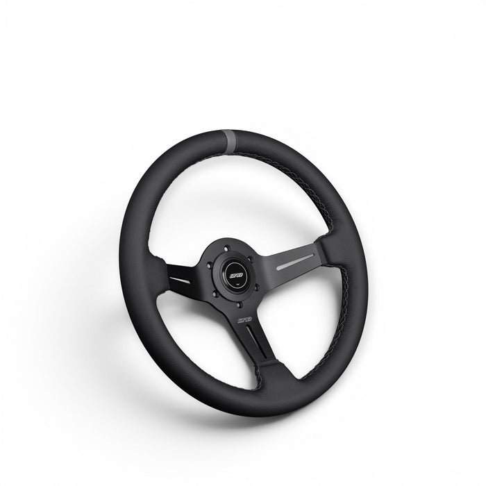 DND Performance Leather Race Wheel Steering Wheel 350mm 50mm Deep - Lunaticsco