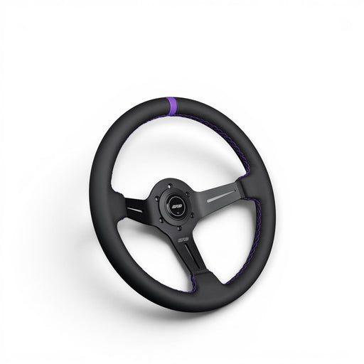 DND Performance Leather Race Wheel Steering Wheel 350mm 50mm Deep - Lunaticsco