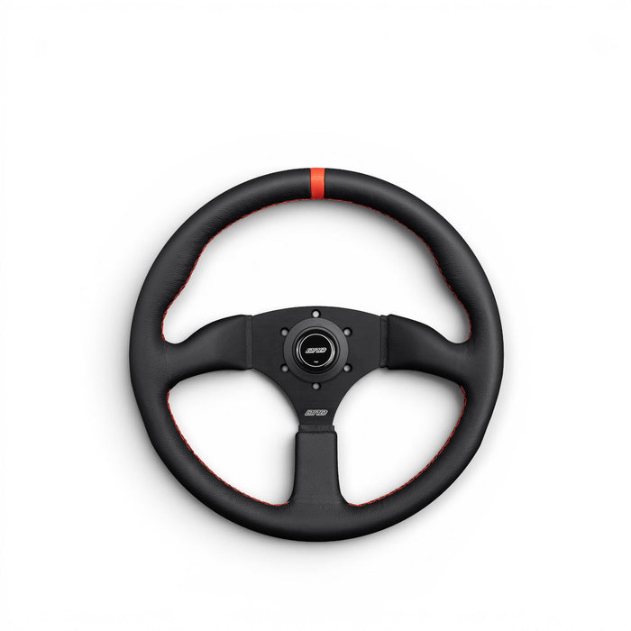 DND Performance Leather Touring Wheel Steering Wheel 350mm 50mm Deep - Lunaticsco