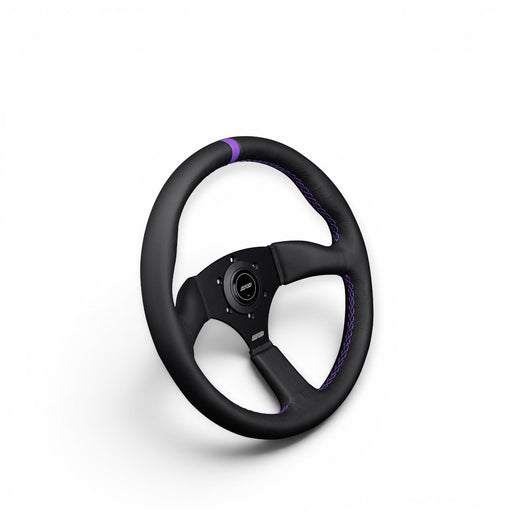 DND Performance Leather Touring Wheel Steering Wheel 350mm 50mm Deep - Lunaticsco