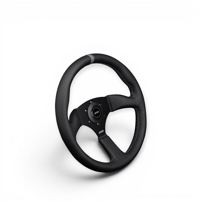 DND Performance Leather Touring Wheel Steering Wheel 350mm 50mm Deep - Lunaticsco