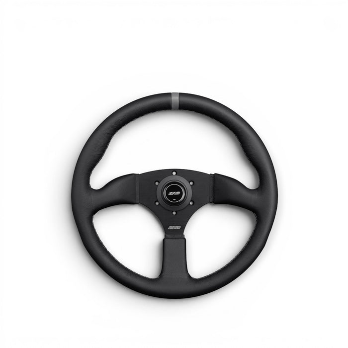 DND Performance Leather Touring Wheel Steering Wheel 350mm 50mm Deep - Lunaticsco