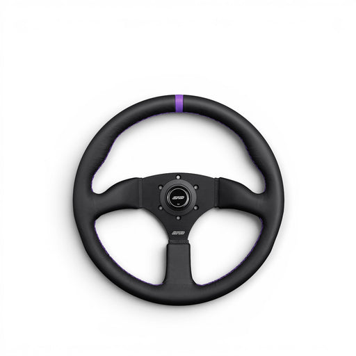 DND Performance Leather Touring Wheel Steering Wheel 350mm 50mm Deep - Lunaticsco