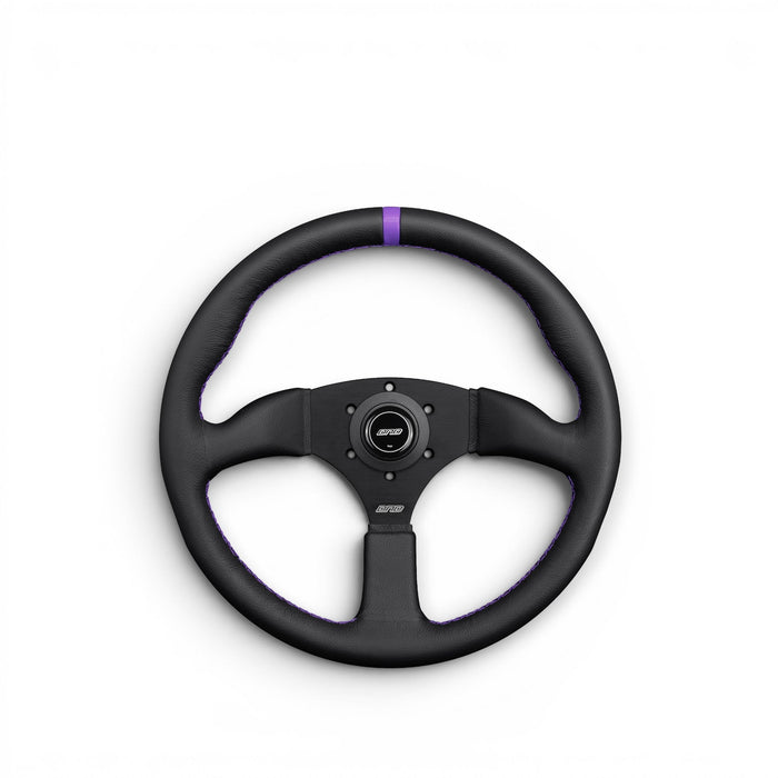 DND Performance Leather Touring Wheel Steering Wheel 350mm 50mm Deep - Lunaticsco