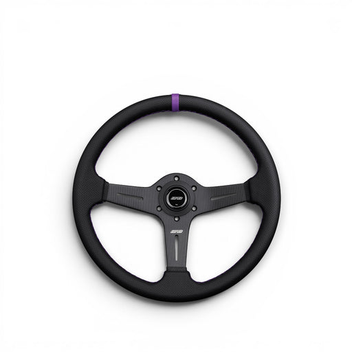 DND Performance Matte Carbon Fiber Perforated Leather Steering Wheel 350mm 60mm Deep - Lunaticsco