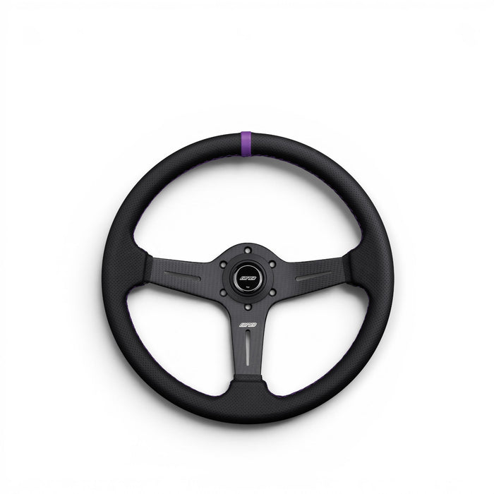 DND Performance Matte Carbon Fiber Perforated Leather Steering Wheel 350mm 60mm Deep - Lunaticsco