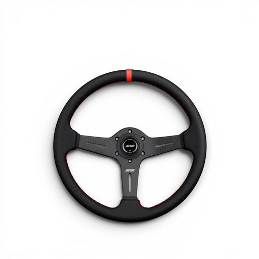 DND Performance Matte Carbon Fiber Perforated Leather Steering Wheel 350mm 60mm Deep - Lunaticsco