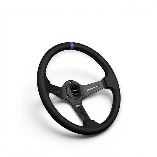 DND Performance Matte Carbon Fiber Perforated Leather Steering Wheel 350mm 60mm Deep - Lunaticsco
