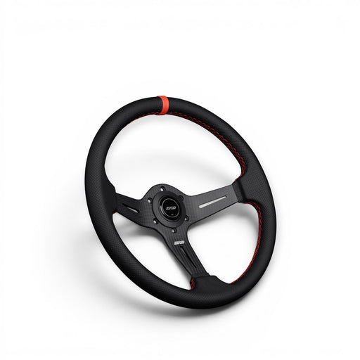 DND Performance Matte Carbon Fiber Perforated Leather Steering Wheel 350mm 60mm Deep - Lunaticsco