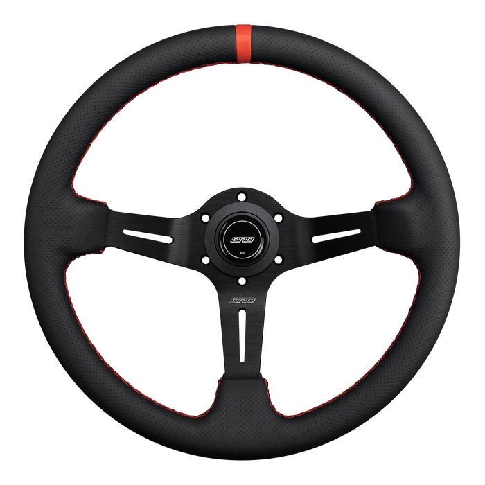 DND Performance Perforated Leather Race Wheel - Lunaticsco