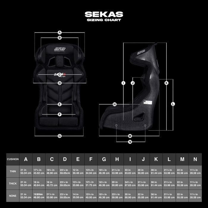 DND Performance SEKAS Comp Spec FIA Carbon Fiber Racing Seat - Lunaticsco