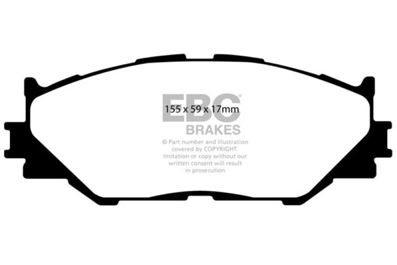 EBC Brakes Greenstuff Street Sport Front Brake Pad Set Lexus IS250 D1178 - Lunaticsco