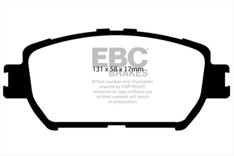 EBC Front Redstuff Brake Pads, Lexus IS250 2009-2013 (C) - Lunaticsco