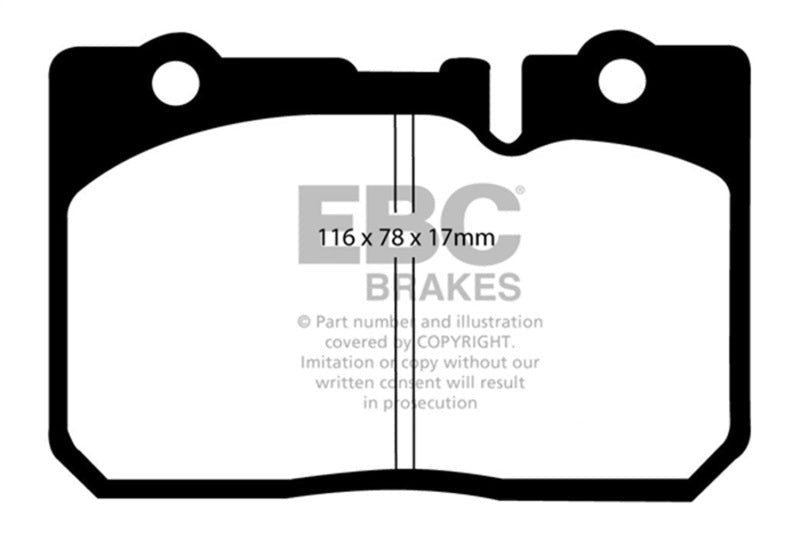 EBC Front Yellowstuff Brake Pads, Lexus LS400 1995-2000 - Lunaticsco