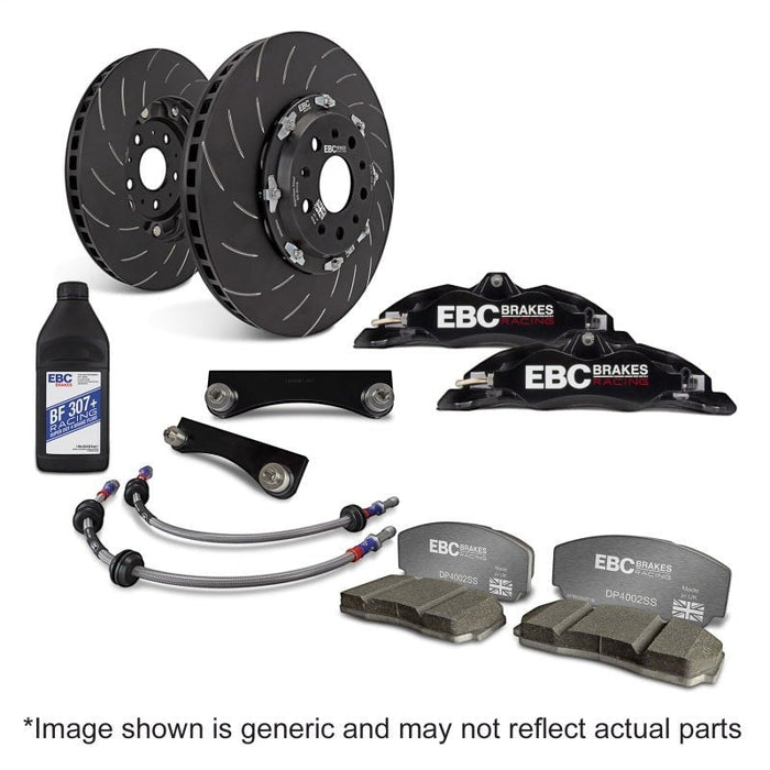 EBC Racing Front Big Brake Kit, Apollo-4 Calipers, 330mm Rotors - Black, Scion FR-S 2013-2016 & More - Lunaticsco