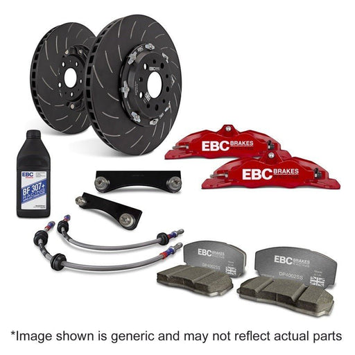 EBC Racing Front Big Brake Kit, Apollo-4 Calipers, 330mm Rotors - Red, Scion FR-S 2013-2016 & More - Lunaticsco