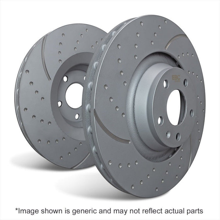 EBC Rear GD Sport Slotted and Dimpled Brake Rotors, Subaru BRZ 2013-2018 (Limited, Premium) - Lunaticsco