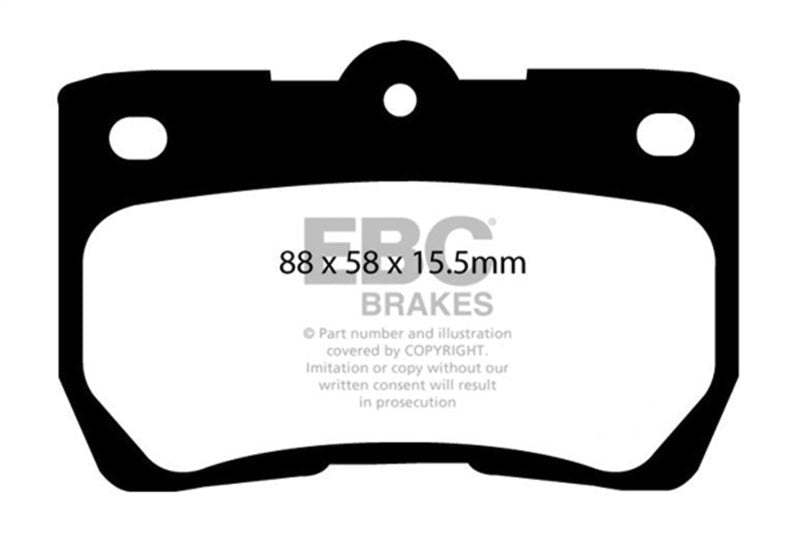 EBC Rear Greenstuff Brake Pads, Lexus IS250 2006-2013 (C), Lexus IS350 2006-2013 (C) - Lunaticsco