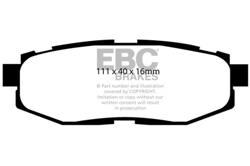 EBC Rear Ultimax2 Brake Pads, Scion FR-S 2013-2016, Subaru BRZ 2013-2023 (Limited, Premium, TS) & More - Lunaticsco