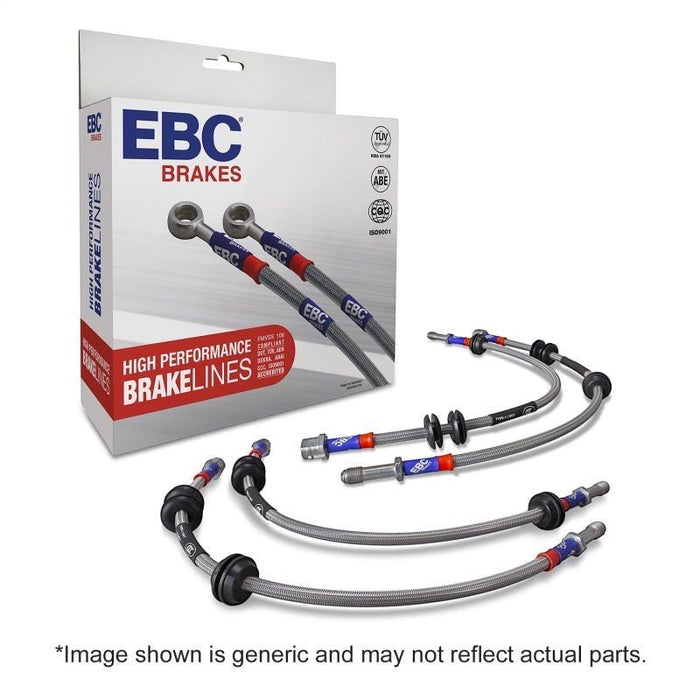 EBC Stainless Steel Brake Line Kit, Subaru BRZ 2013-2020 (Limited, Premium, TS) (Vented Rear Rotors) - Lunaticsco