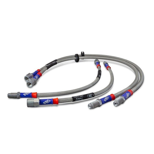 EBC Stainless Steel Brake Line Kit, Subaru BRZ 2013-2020 (Limited, Premium, TS) (Vented Rear Rotors) - Lunaticsco