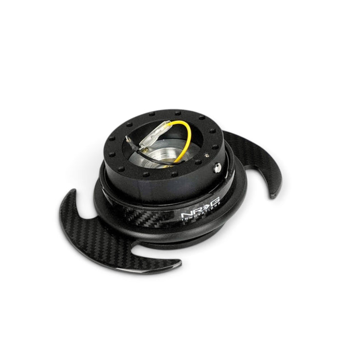NRG Quick Release Kit Gen 3.0 - Black Body / Carbon Fiber Ring w/ Carbon Fiber Handles