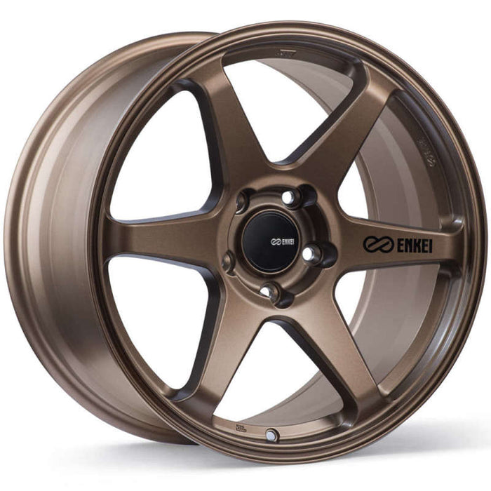 Enkei T6R 17x8 40mm Offset 5x114.3 Bolt Pattern 72.6 Bore Matte Bronze Wheel - Lunaticsco