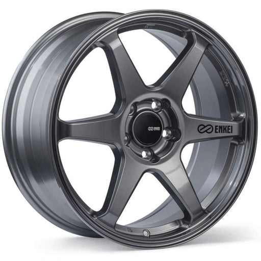 Enkei T6R 17x8 45mm Offset 5x100 Bolt Pattern 72.6 Bore Gloss Gunmetal Wheel - Lunaticsco