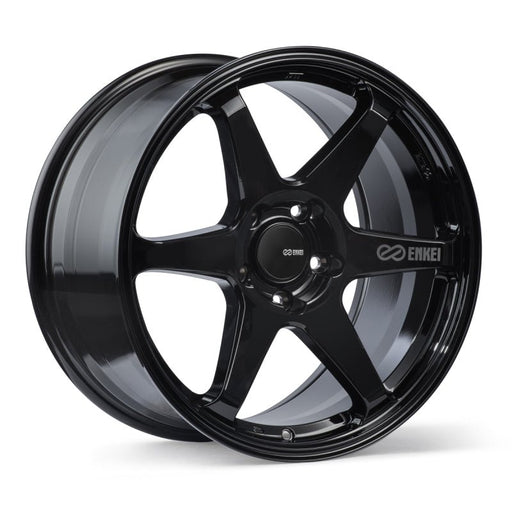 Enkei T6R 18x9.5 38mm Offset 5x114.3 Bolt Pattern 72.6 Bore Gloss Black Wheel - Lunaticsco