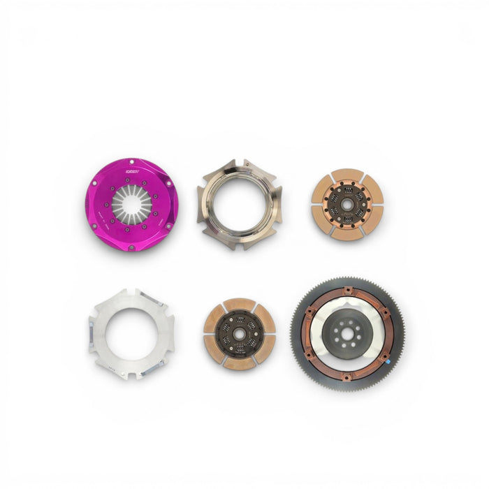 Exedy Hyper Series Twin Cerametallic Clutch Kit (Sprung Center Disc, Push Type Cover), 13-16 Scion FR-S, 13-17 Subaru BRZ, 17-20 Toyota 86 - Lunaticsco