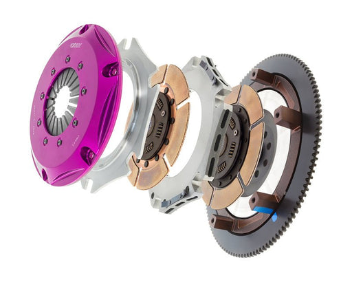 Exedy Hyper Series Twin Cerametallic Clutch Kit (Sprung Center Disc, Push Type Cover), 13-16 Scion FR-S, 13-17 Subaru BRZ, 17-20 Toyota 86 - Lunaticsco