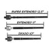 Extended Inner Tie Rod End 11" Lexus IS300 GS300 GS400 SC300 SC400 (Pair) - Lunaticsco
